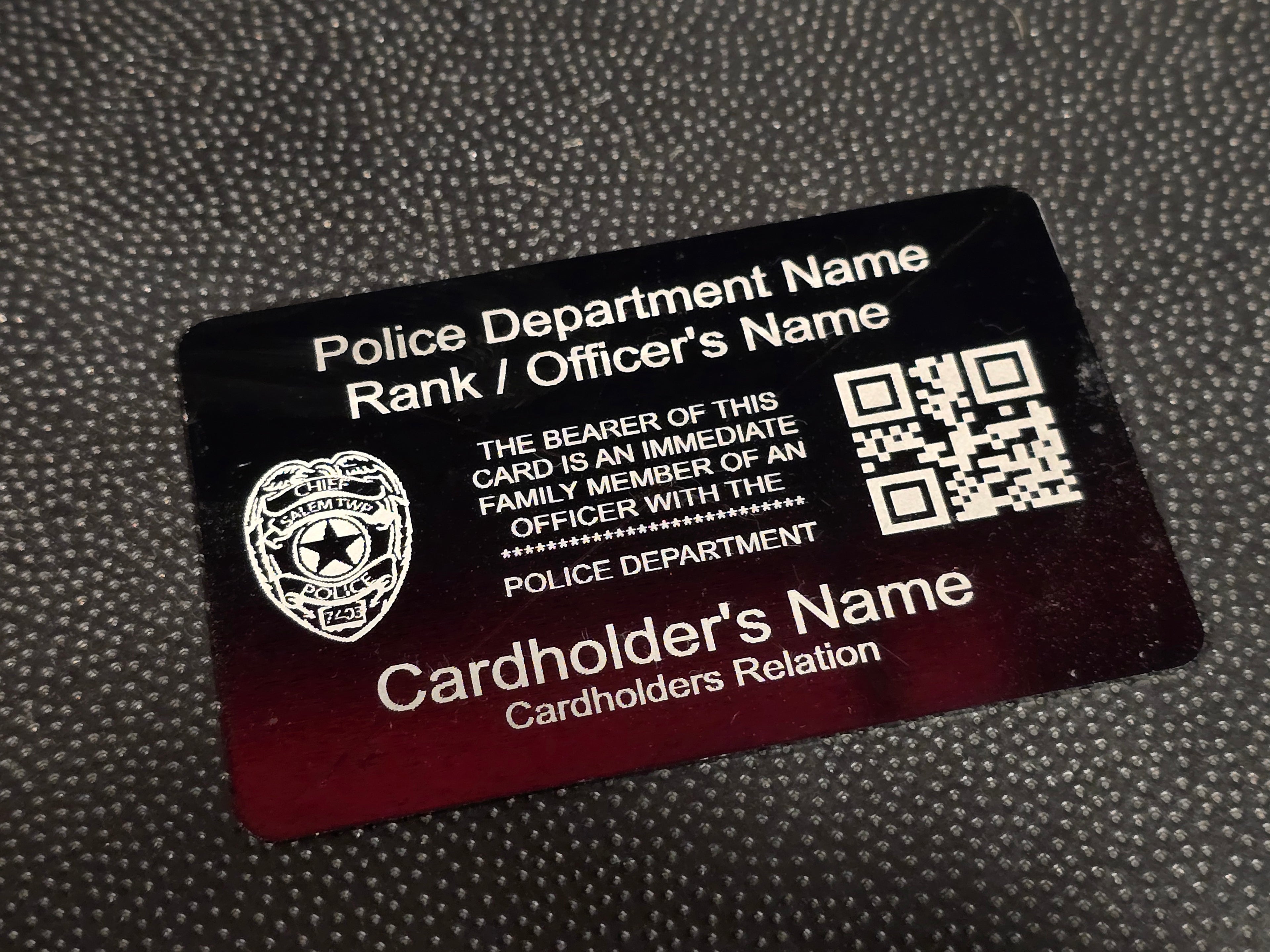 Officer Family Identification Card